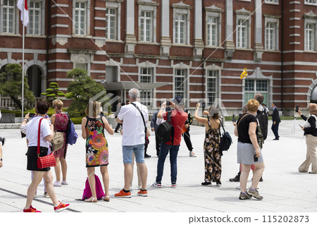 A group of foreign tourists visiting Japan A group of foreign tourists visiting Japan 115202873