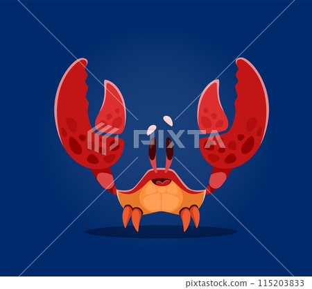 Underwater sea animals font, letter W as crab cartoon funny character, vector undersea alphabet. Sea animals font or ocean ABC typeface with funny happy cartoon crab in letter W of coral reef type Underwater sea animals font, letter W as crab cartoon funny character, vector undersea alphabet. Sea animals font or ocean ABC typeface with funny happy cartoon crab in letter W of coral reef type 115203833