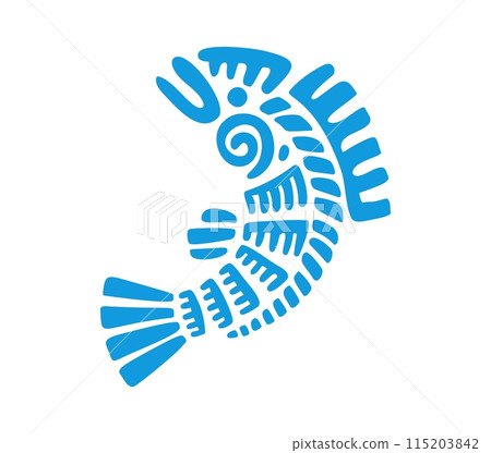 Mayan or Aztec totem symbol of fish, Maya and Inca tribal vector icon. Mexican ancient culture and native Mayan and ethnic Aztec art, sacred fish deity or totem symbol for tribal tattoo ornament Mayan or Aztec totem symbol of fish, Maya and Inca tribal vector icon. Mexican ancient culture and native Mayan and ethnic Aztec art, sacred fish deity or totem symbol for tribal tattoo ornament 115203842