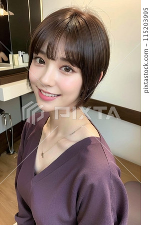 美容院的年輕女子 115203995