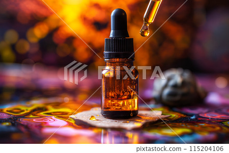 Psychedelic essence, liquid lsd concept 115204106