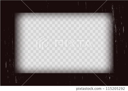 Old cinematic frame, video film strip. Retro vintage tape empty template with slide. Tape border, grunge textured silhuette. Video photo reel on transparent background Old cinematic frame, video film strip. Retro vintage tape empty template with slide. Tape border, grunge textured silhuette. Video photo reel on transparent background 115205292