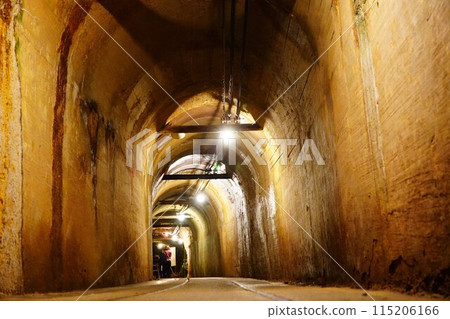 Trolley train tracks and cave (Sado Gold Mine) 115206166