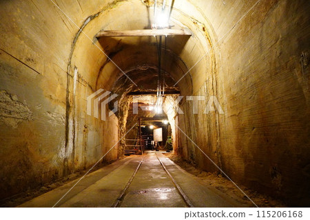 Trolley train tracks and cave (Sado Gold Mine) 115206168