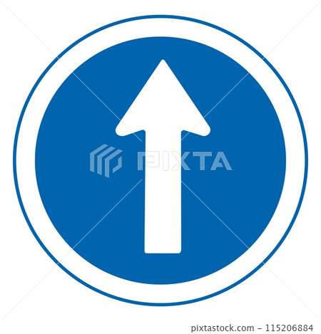 traffic sign, Cautionary go straight 115206884