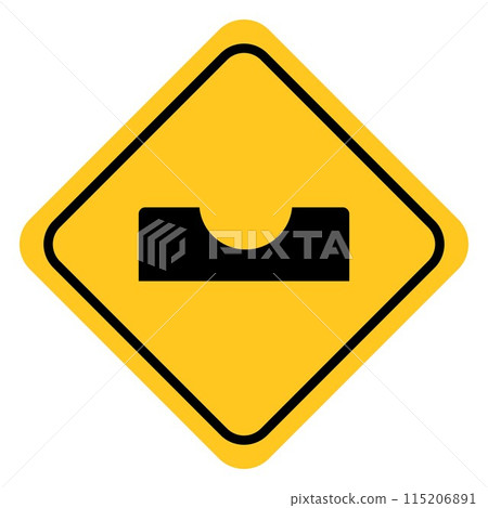 traffic sign, Cautionary dimple road traffic sign, Cautionary dimple road 115206891