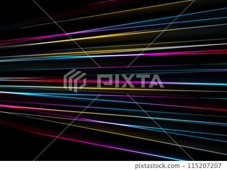 Colorful neon laser lines abstract geometric tech background Colorful neon laser lines abstract geometric tech background 115207207