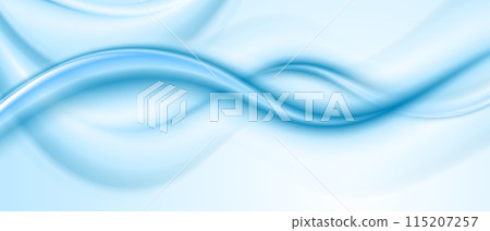 Bright blue blurred smooth waves abstract background Bright blue blurred smooth waves abstract background 115207257