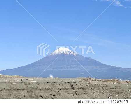 Mount Fuji as seen from Fuji Coast Mount Fuji as seen from Fuji Coast 115207435