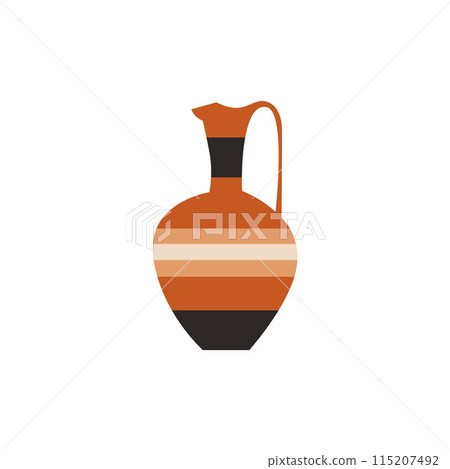 Ancient Greek amphora vector for logos and stickers. Ancient Greek amphora vector for logos and stickers. 115207492
