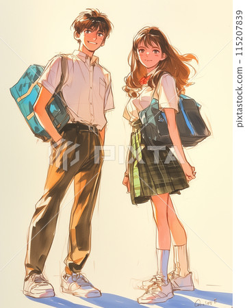 Two high school students Two high school students 115207839