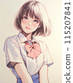 School girl high school uniform 115207841