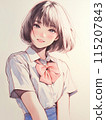 School girl high school uniform 115207843
