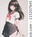 School girl high school uniform 115207845