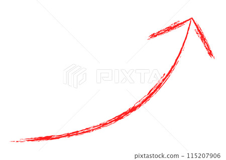 Right-sloping arrow red illustration Right-sloping arrow red illustration 115207906