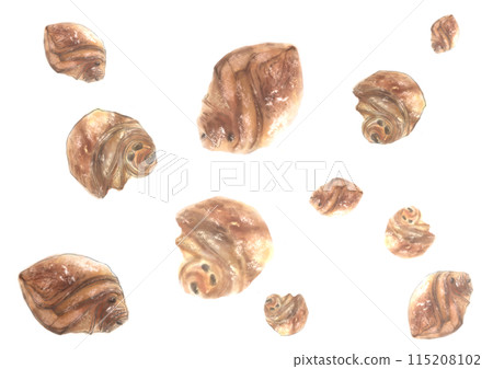 Hand drawn croissant pattern 115208102