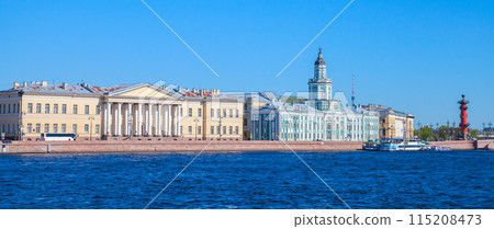 Saint-Petersburg cityscape with Neva river coast 115208473