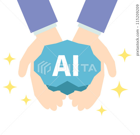 Illustration receiving suggestions from generative AI Illustration receiving suggestions from generative AI 115209209