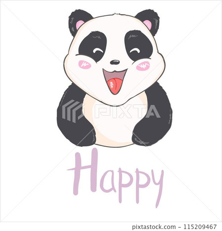Cute Panda Vector illustration 115209467