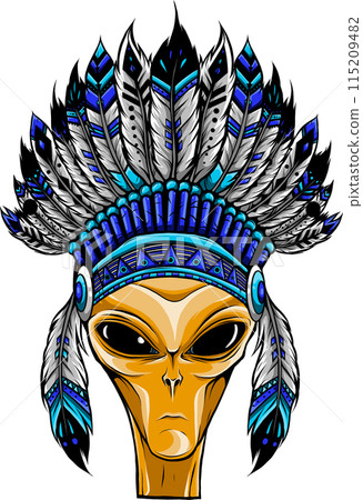 Alien head. vector illustration design of extraterrestrial humanoid Alien head. vector illustration design of extraterrestrial humanoid 115209482