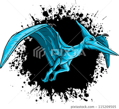 Vector illustration of a Pteranodon flying dinosaur. 115209505