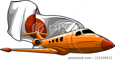hand draw of Jet airplane vector illustration design 115209551