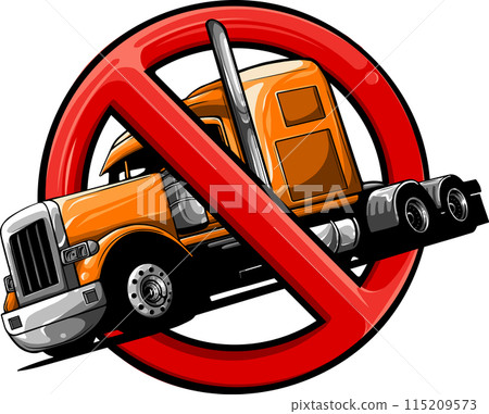 draw semi truck vehicle vector illustration design 115209573