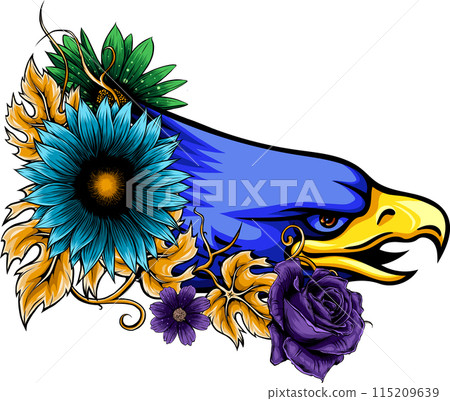 Mascot Head of an Eagle vector illustration design Mascot Head of an Eagle vector illustration design 115209639