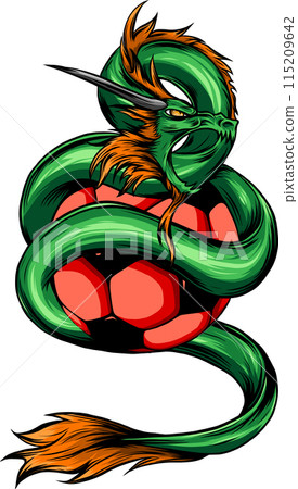 draw of colored dragon vector illustration design 115209642