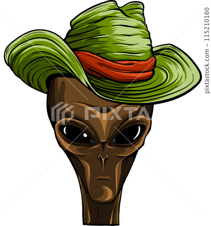 Alien head. vector illustration design of extraterrestrial humanoid 115210160