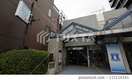 Shimo Station on the Tokyo Metro Namboku Line, Exit 1, with an elevator installed 115210161
