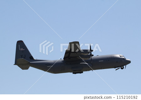 C130J30 transport aircraft in flight C130J30 transport aircraft in flight 115210192