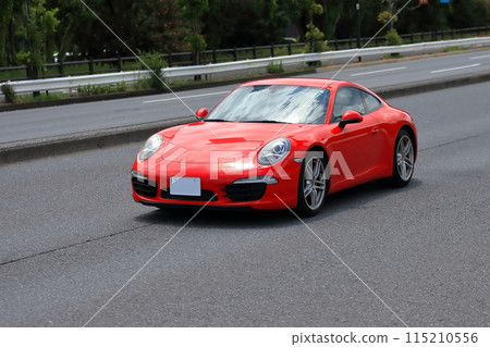 Red sports car image 115210556