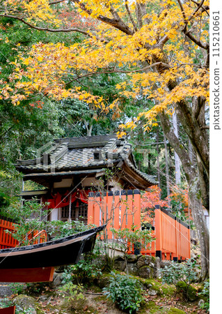 Nagaokakyo City, Kyoto Prefecture, Nishiyama, Yanagidani Kannon Temple, Okunoin, Ganriki Inari, Autumn leaves 115210661