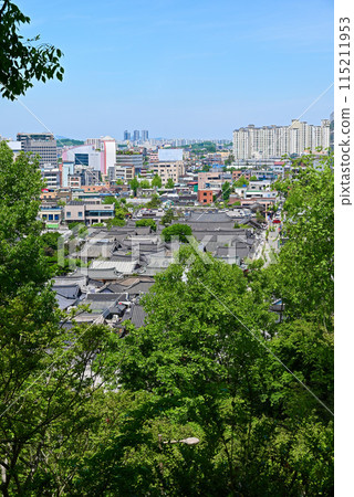 Jeonju Hanok Village and Jeonju Townscape (View from Omokdae) [Jeonju City, South Korea] 115211953