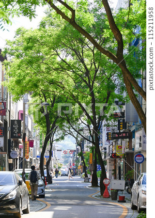 Streetscape of downtown Jeonju [Jeonju, South Korea] 115211958