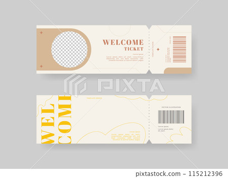 Event ticket template set. Vector template illustration. Event ticket template set. Vector template illustration. 115212396