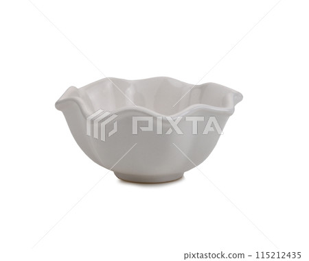 white ceramic bowl on white background 115212435