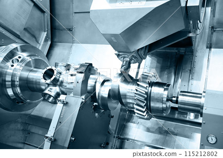 Workpiece in CNC Lathe and Milling Machine Workpiece in CNC Lathe and Milling Machine 115212802