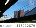 Landscape with multi-family residences 115212879