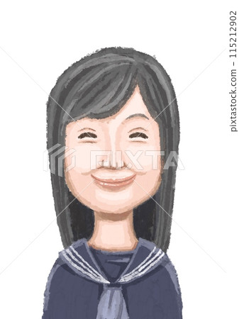 Smiling female student Smiling female student 115212902