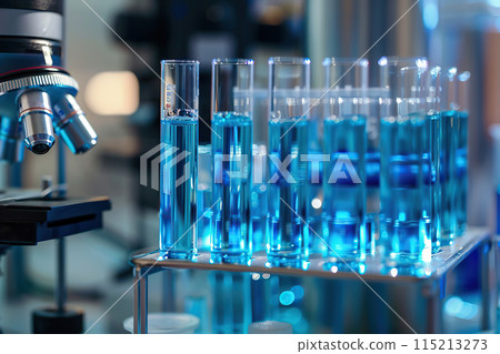 Modern Medical Research Laboratory. Scientific Lab Biotechnology. Equipment of that used in laboratories, hospitals, research labs, industry etc. Analysis of solvents, drugs, residues, pharmaceuticals 115213273