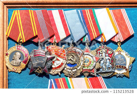 Different vintage orders of former Soviet Union. Various Soviet military and civil awards 115213528
