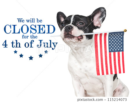 Signboard with the inscription We will be closed Signboard with the inscription We will be closed 115214073