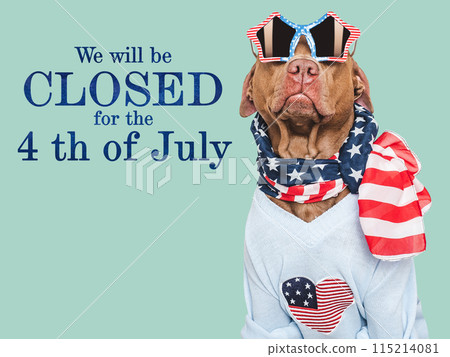 Signboard with the inscription We will be closed Signboard with the inscription We will be closed 115214081