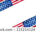 Beautiful watercolor drawing of the American Flag 115214124