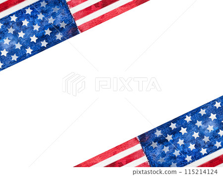 Beautiful watercolor drawing of the American Flag Beautiful watercolor drawing of the American Flag 115214124