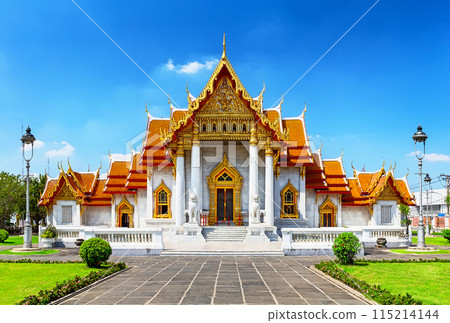 Wat Benchamabophit or the Marble Temple in Bangkok, Thailand. 115214144