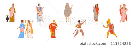 Ancient Romans Character as Cultural Ethnicity or Nationality from Classical Antiquity Vector Set Ancient Romans Character as Cultural Ethnicity or Nationality from Classical Antiquity Vector Set 115214228