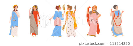 Ancient Romans Character as Cultural Ethnicity or Nationality from Classical Antiquity Vector Set 115214230